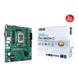 Asus Pro H810M-C-Csm Lga1851 Ddr5 6400 &Ccedil;Ift M2 Usb3.2 Com Matx