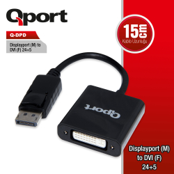 Qport Display(M) To Dvi(F) 24+5 &Ccedil;Evi̇ri̇ci̇ (Q-Dpd)