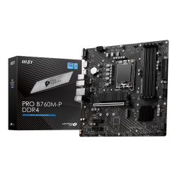 Msi Pro B760M-P Ddr4 Soket 1700 Ddr4 4800(Oc) Pci-E ,M.2 Usb3.2 Hdmi,Dp,Vga 1X 1