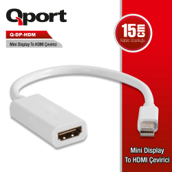 Qport Mini Display To Hdmi &Ccedil;Evi̇ri̇ci̇ 4K 30Hz (Q-Dp-Hdm)