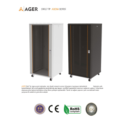 Ager Agena 12U W=600Mm D=600Mm 19''  Dikili Tip Kabinet 