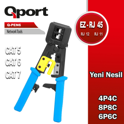 Qport Rj45 - Rj11- Rj12 Yeni̇ Nesi̇l Ez-Rj45 Pense (Q-Pen6)
