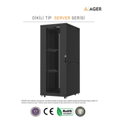 Ager Server Serisi 45U W=600Mm D=1000Mm 19''  Dikili Tip Kabinet 