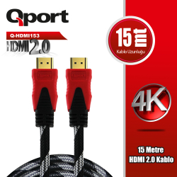 Qport 15M Hdmi 2.0 Versi̇yon 4K 60Hz Kablo (Q-Hdmi153)