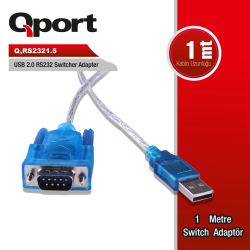 Qport 1.5M Usb2.0 To Rs232 &Amp; Parelel &Ccedil;Evi̇ri̇ci̇ Kablo (Q-Rs2321.5)