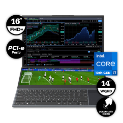 Quadro Diamond Duo Dual 16&Quot;+14&Quot;Touch I7-10850H 16Gb 512Ssd Fdos            