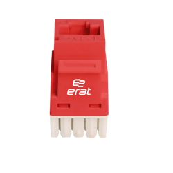 Erat Cat6 Utp Kırmızı  Keystone Jack 180 Derece Unshielded 