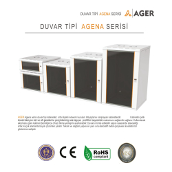 Ager Agena Base 12U W=600Mm D=450Mm 19'' Duvar Tipi Kabinet 