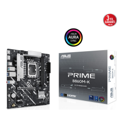 Asus Prime B860M-K Intel B860 Lga1851 Ddr5 8800 &Ccedil;Ift M2 Aura Rgb 2.5Gbit Lan Mat