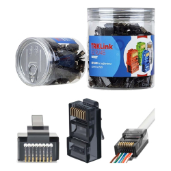 Trklink Ez Rj45 Konnekt&Ouml;R (Si̇yah) 100 'L&Uuml; Paket Yeni̇ Nesi̇l