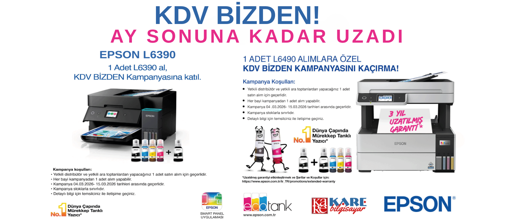 EPSON KDV AY SONUNA UZADI